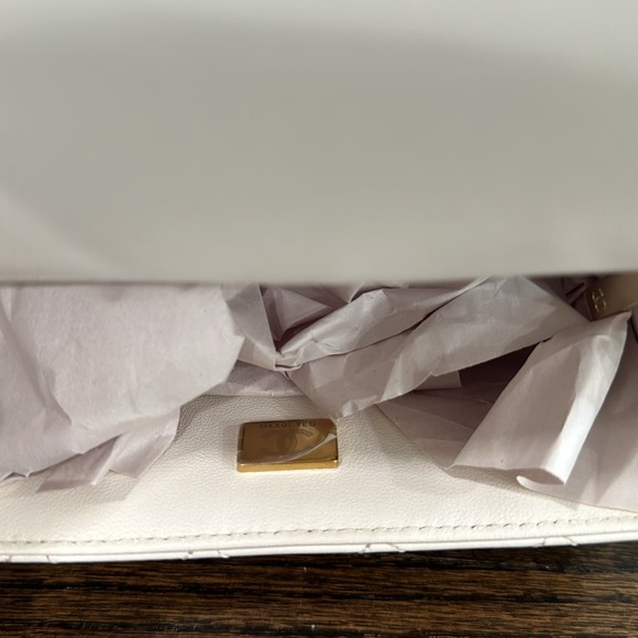 Selling a RARE Chanel Mini Rectangle Crystal Handle in WHITE LAMBSKIN - Picture 13 of 16